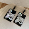 Black Teardrop Stud