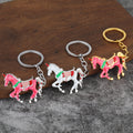 Unicorn Metal Split Ring Keychain in Eight Color and Finish Styles view 1