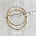 Thin Round Hoop Earrings In Six Sizes And Silver Gold Tones view 9