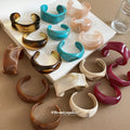Acrylic Irregular Open Cuff Bangles Three-Piece Six Colors view 4