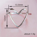 Open Heart Outline Ring In Three Polished Metal Tones view 4
