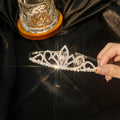 Silver Rhinestone Crown Tiara Headbands Geometric Styles view 2