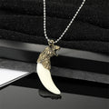 Antique Tone Sculpted Animal and Skull Fang Pendant Necklaces view 8