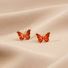 Red Butterfly Studs