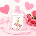 Gold Pink XOXO Layered Heart Enamel Lobster Clasp Charm view 6