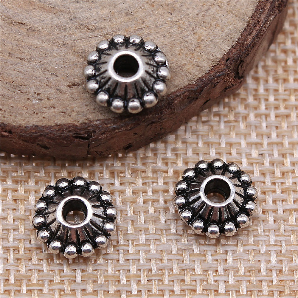 10x10x4mm 1.2g Multicolor Zinc Alloy Round Washer Small Hole Spacer Beads for DIY Jewelry Making