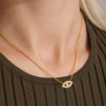 Zircon Evil Eye Necklace Bracelet Plus Satellite Bead Chains view 4