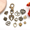 Gold-Tone Heart Metal Charms with 26 Listed Options view 3