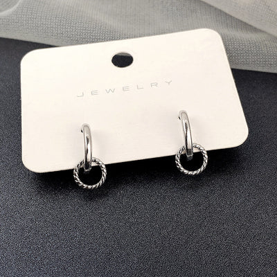 Double Circle earrings in front product view