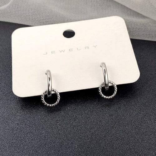 Double Circle earrings in front product view