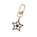 Gold Tone Rhinestone Star Evil Eye Clip Keychains in Four Colors view 5