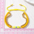 Double Strand Bead and Cord Evil Eye Bar Bracelets view 5