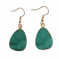 Gold Tone Teardrop Crystal Cluster Drop Earrings in Nine Colors view 8