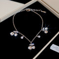 Crystal Cherry Grape Pendant Chain Bracelets Silver Two Styles view 6