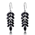 Silver Tone Wheat Tassel Crystal Four Designs Metal Dangle Earrings view 8