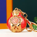 Enamel Double Fish Fortune Pouch Keychains in Six Pictured Color Options view 4