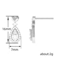 Heart And Teardrop Crystal Drop Earrings Polished Statement Fashion Jewelry view 4