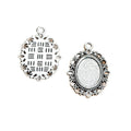 Small Oval Floral Edge Pendant Trays in Three Finishes view 5