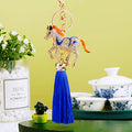 Striped and Crystal Horse Tassel Keychains in Five Colors plus Assorted Option view 6