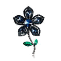 Flower Crystal Two Designs Metal Brooch Pin 4 x 6 cm view 6