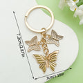 Butterfly Charm Keychains Featuring Silver Butterfly Across 34 Pictured Variations view 7