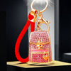 Red-Braided-Loop Pink-Crystal-Backpack