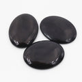 Black Oval Resin Cabochons with Smooth Domed Finish view 3