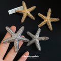 Textured Starfish Stud Earrings in Gold and Silver Tones view 4