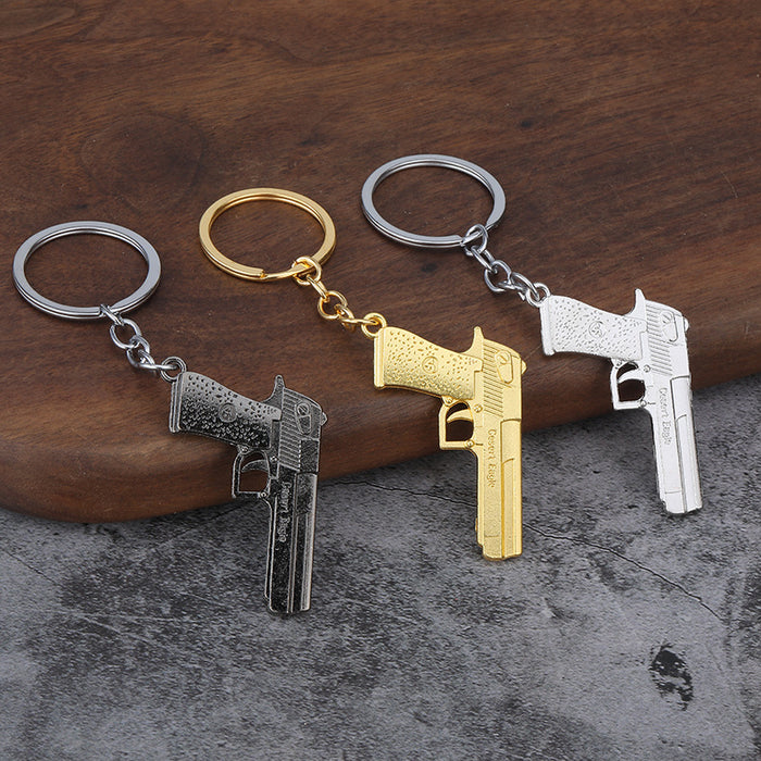 Mini Desert Eagle Zinc Alloy Pistol Model Keychain Pendant