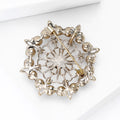 Antique Pink Crystal Filigree Brooch for Jackets Scarves and Coats view 3