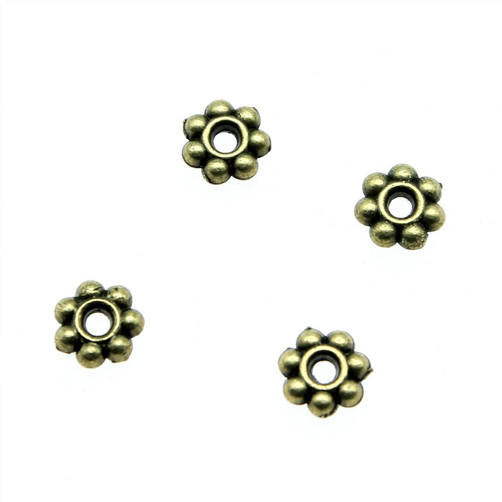 5x5mm 0.2g Multicolor Zinc Alloy Round Small Hole Spacer Beads for Bracelet Necklace DIY Jewelry Making