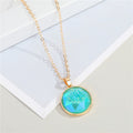 Gold Tone Round Druzy Necklace and Long Hook Earring Options view 7