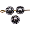 Antique Silver Starburst Round Bead With Small Hole view 4