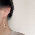 Gold Tone Long Threader And Multicolor Fruit Cluster Earrings view 2
