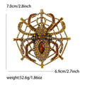 Rhinestone Spider Web Brooch Crystal Body Accent Pin view 9