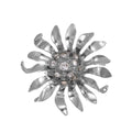Silver Tone Flower Metal Brooch Pin for Jackets and Lapels view 1