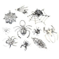 Assorted Spider and Spiderweb Charms in Silver Tone Metal view 5