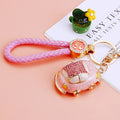 Jeweled Rounded Beetle Car Keychains in Four Colors and Loop Styles view 6