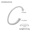 Crown Lattice Cuff Wide Bangle Bracelets Gold Steel view 6