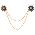 Gold Tone Flower Pearl Look Four Designs Metal Brooch Pin view 7