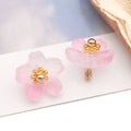 Ten-Color Translucent Five-Petal Glass Flower Charm Collection view 9