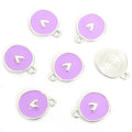 Round Enamel Heart Charms in Gold and Silver Tones, Seven Colors view 9