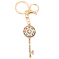 Rhinestone Skeleton Key Keychain Four Color Finishes view 5