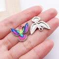 Colorful Enamel Zinc Alloy Hummingbird Kingfisher Bird Charm Pendant for DIY Bracelet Necklace