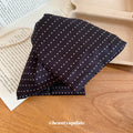 Polka Dot Fabric Triangle Hair Claw Clips Black White view 4