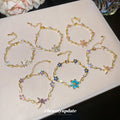 Gold-Tone Floral Charm Bracelets in Four Styles Decorative Jewelry Accessory view 2