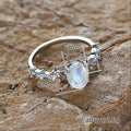 Oval Opal Moon And Star Ring In Four Color Variants view 4