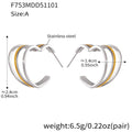 Layered Heart Twist and Ribbed Hoop Earrings in Seventeen Styles view 6