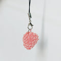 Flocked Raspberry and Strawberry Jam Bottle Phone Strap Charms view 5