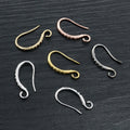 Curved 19 x 10 mm Copper Earring Hooks in Six Metal Finishes view 3